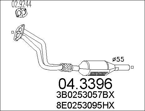 MTS 04.3396 - Каталізатор autocars.com.ua