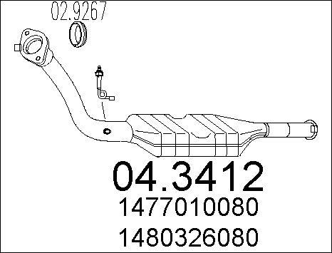 MTS 04.3412 - Каталізатор autocars.com.ua