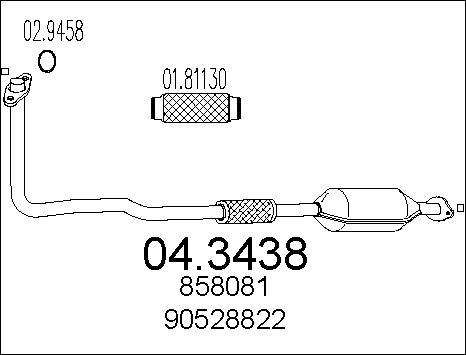 MTS 04.3438 - Каталізатор autocars.com.ua