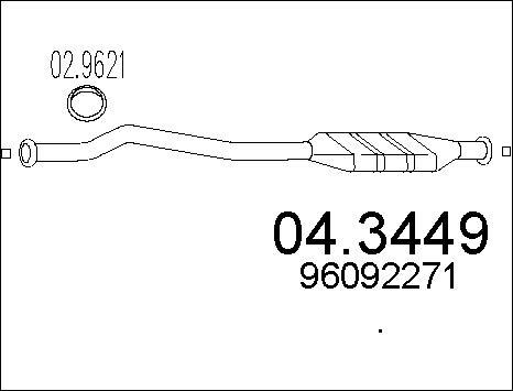 MTS 04.3449 - Каталізатор autocars.com.ua