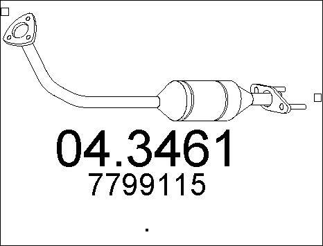 MTS 04.3461 - Катализатор avtokuzovplus.com.ua