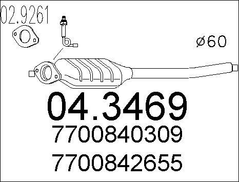 MTS 04.3469 - Каталізатор autocars.com.ua