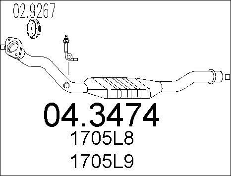 MTS 04.3474 - Каталізатор autocars.com.ua