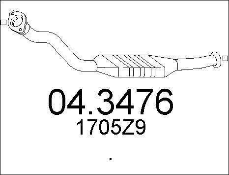 MTS 04.3476 - Каталізатор autocars.com.ua