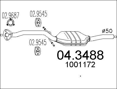 MTS 04.3488 - Каталізатор autocars.com.ua