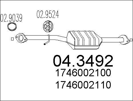 MTS 04.3492 - Каталізатор autocars.com.ua