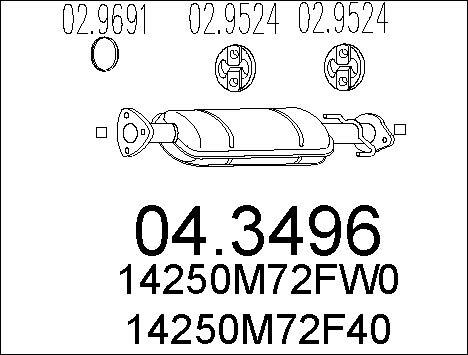 MTS 04.3496 - Каталізатор autocars.com.ua