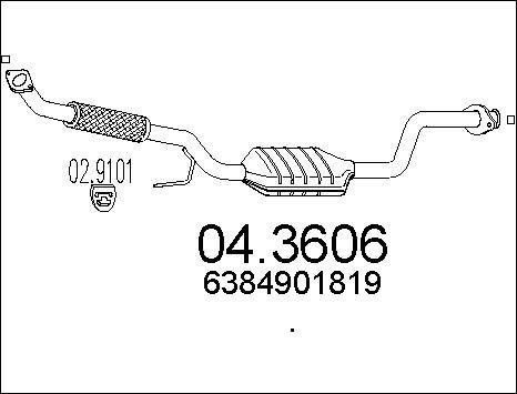 MTS 04.3606 - Каталізатор autocars.com.ua