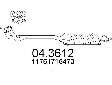 MTS 04.3612 - Каталізатор autocars.com.ua