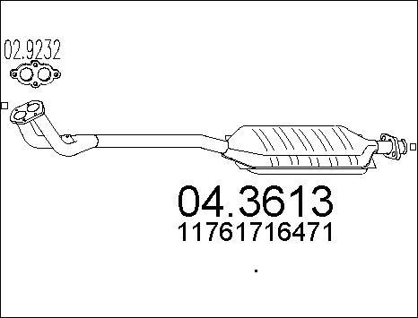 MTS 04.3613 - Каталізатор autocars.com.ua