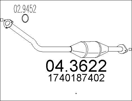 MTS 04.3622 - Катализатор avtokuzovplus.com.ua