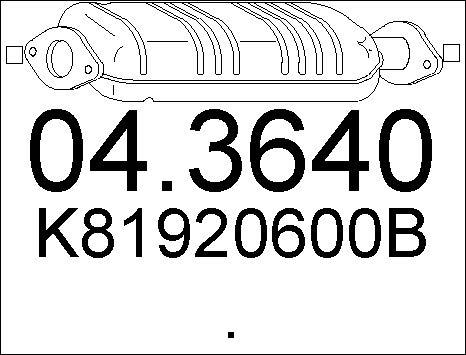 MTS 04.3640 - Катализатор avtokuzovplus.com.ua