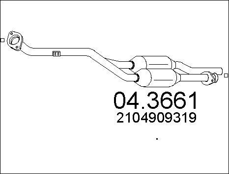 MTS 04.3661 - Каталізатор autocars.com.ua