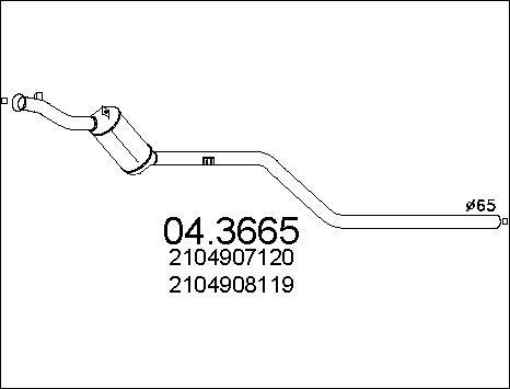 MTS 04.3665 - Катализатор avtokuzovplus.com.ua