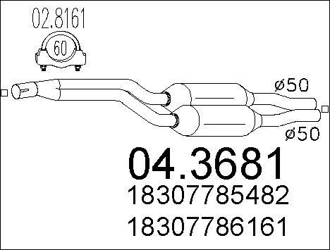 MTS 04.3681 - Катализатор avtokuzovplus.com.ua