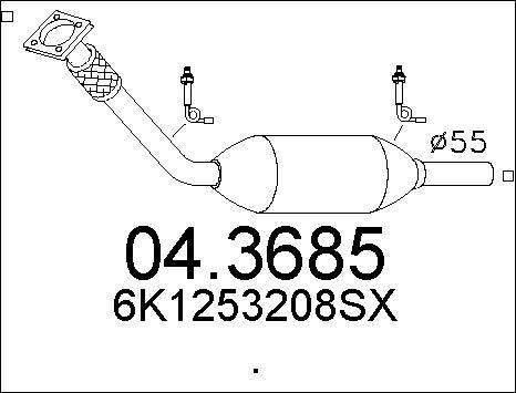 MTS 04.3685 - Каталізатор autocars.com.ua