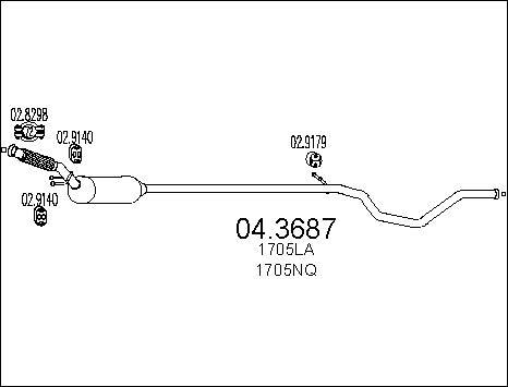 MTS 04.3687 - Каталізатор autocars.com.ua