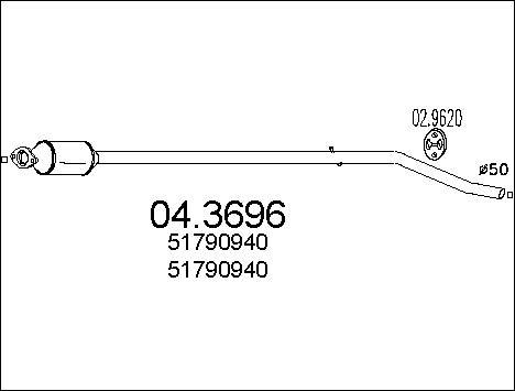 MTS 04.3696 - Каталізатор autocars.com.ua