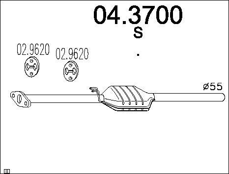 MTS 04.3700 - Каталізатор autocars.com.ua