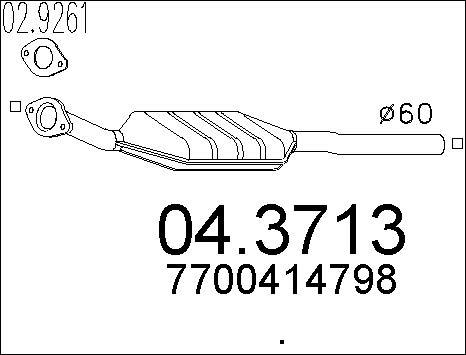 MTS 04.3713 - Каталізатор autocars.com.ua