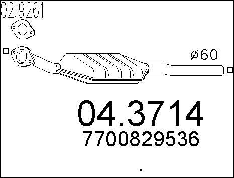 MTS 04.3714 - Каталізатор autocars.com.ua