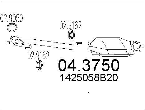 MTS 04.3750 - Каталізатор autocars.com.ua