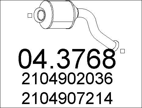 MTS 04.3768 - Каталізатор autocars.com.ua