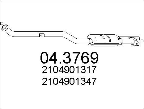 MTS 04.3769 - Каталізатор autocars.com.ua