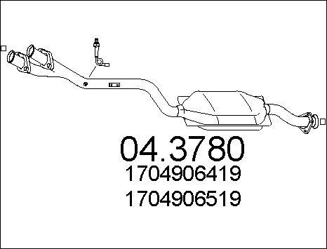 MTS 04.3780 - Каталізатор autocars.com.ua