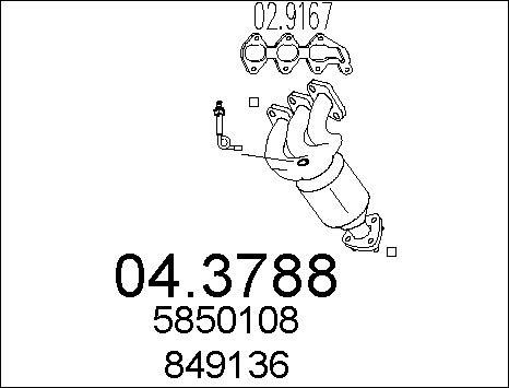MTS 04.3788 - Катализатор avtokuzovplus.com.ua