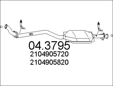 MTS 04.3795 - Каталізатор autocars.com.ua