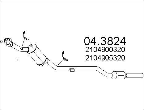 MTS 04.3824 - Каталізатор autocars.com.ua