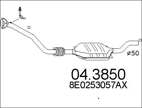 MTS 04.3850 - Каталізатор autocars.com.ua