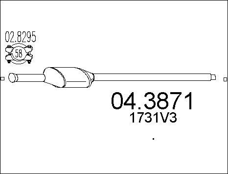 MTS 04.3871 - Каталізатор autocars.com.ua