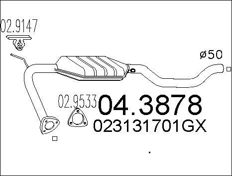 MTS 04.3878 - Катализатор avtokuzovplus.com.ua