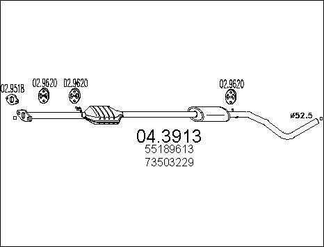 MTS 04.3913 - Каталізатор autocars.com.ua