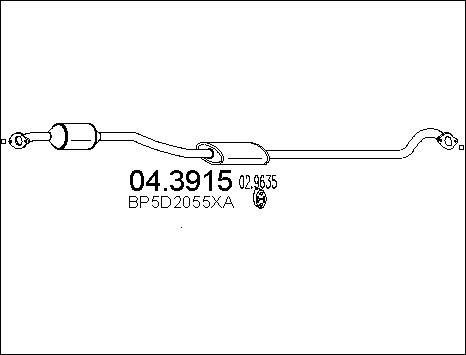 MTS 04.3915 - Каталізатор autocars.com.ua