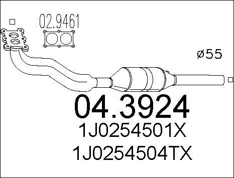 MTS 04.3924 - Каталізатор autocars.com.ua