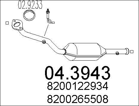 MTS 04.3943 - Каталізатор autocars.com.ua