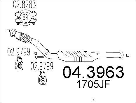 MTS 04.3963 - Каталізатор autocars.com.ua