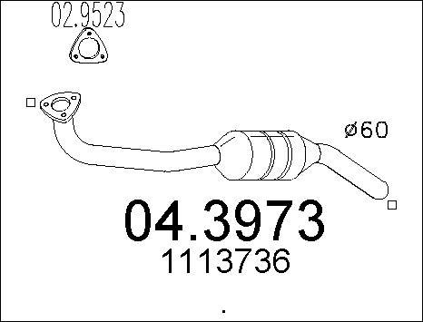 MTS 04.3973 - Каталізатор autocars.com.ua