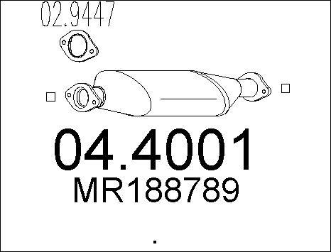 MTS 04.4001 - Каталізатор autocars.com.ua