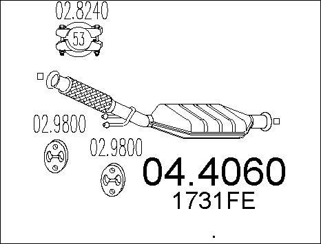 MTS 04.4060 - Каталізатор autocars.com.ua
