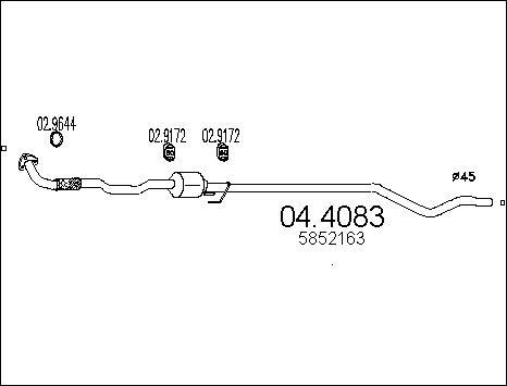MTS 04.4083 - Каталізатор autocars.com.ua
