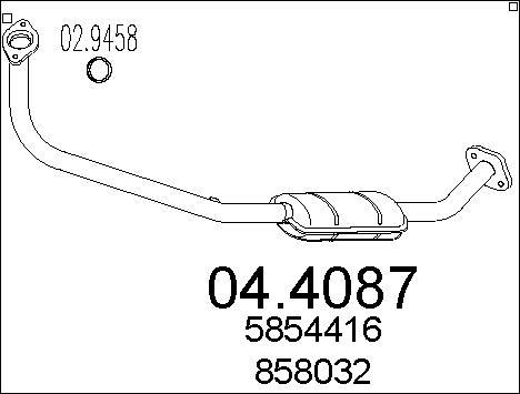 MTS 04.4087 - Каталізатор autocars.com.ua
