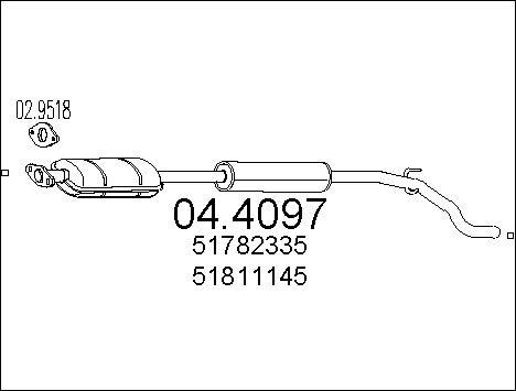 MTS 04.4097 - Каталізатор autocars.com.ua