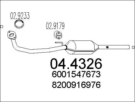 MTS 04.4326 - Каталізатор autocars.com.ua