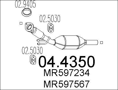 MTS 04.4350 - Каталізатор autocars.com.ua