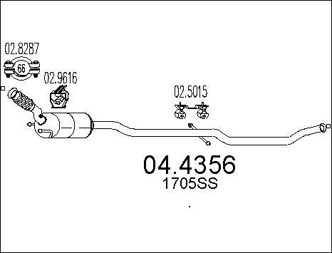 MTS 04.4356 - Каталізатор autocars.com.ua
