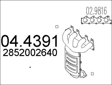 MTS 04.4391 - Каталізатор autocars.com.ua